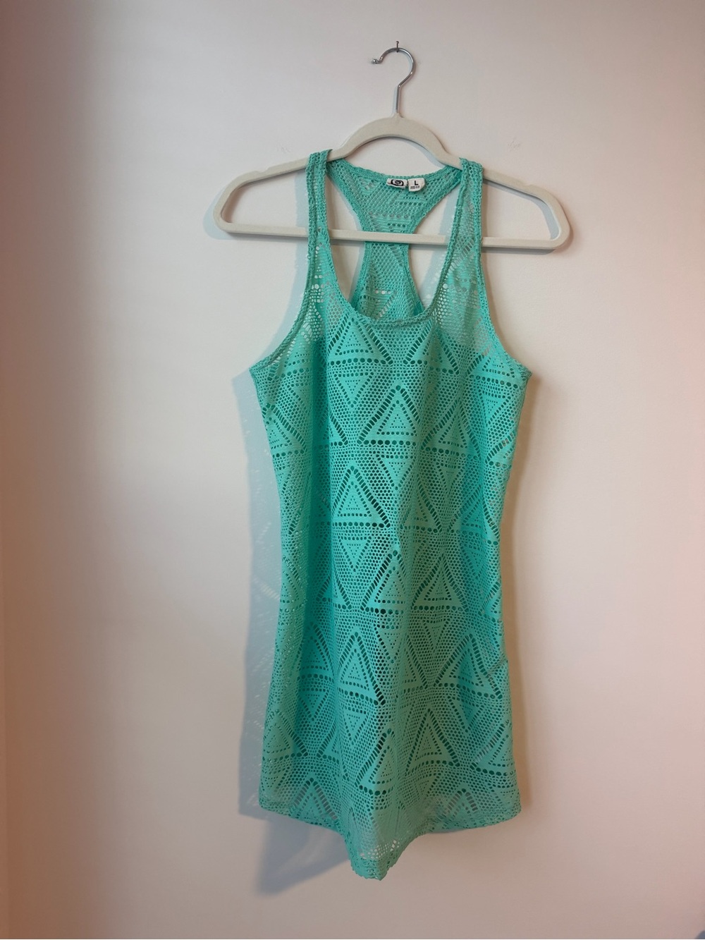 Lagaci Aqua Crochet Racerback Swim Coverup